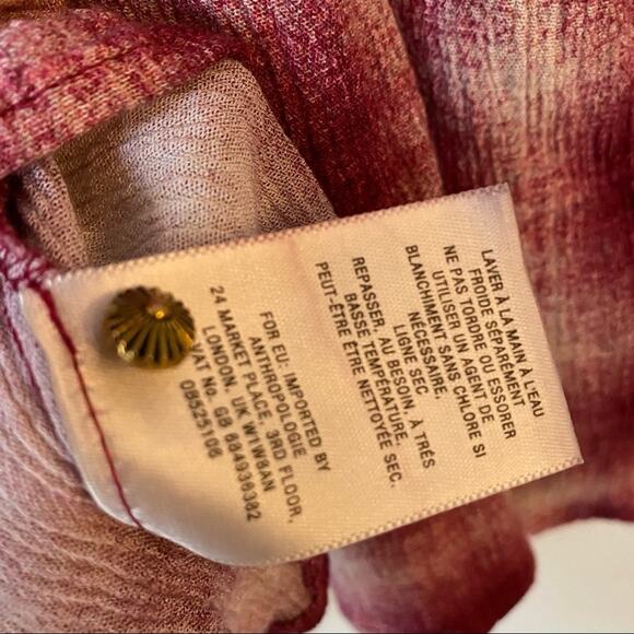 Anthropologie Maeve Pink Plaid Peasant Tunic Blouse S - Picture 9 of 11